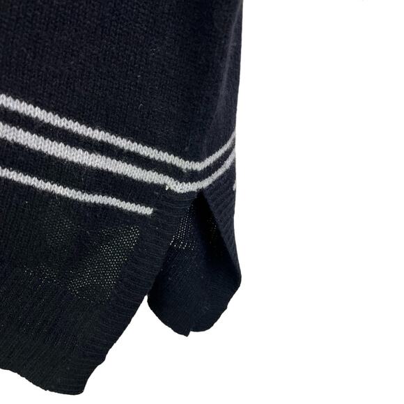 Max Studio Sweater Womens Medium Cashmere Tunic Cowl Neck Striped 3/4 Sleeve - Picture 5 of 10